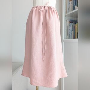 Max Studio Linen Midi Skirt